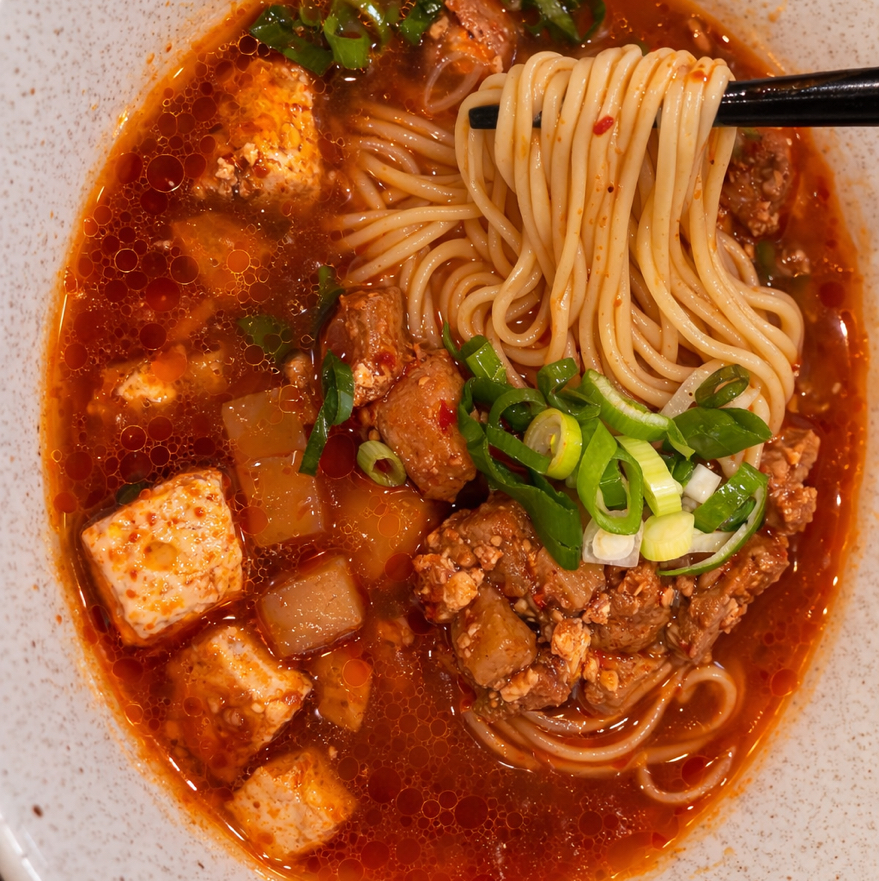 ピリ辛肉味噌和え麺